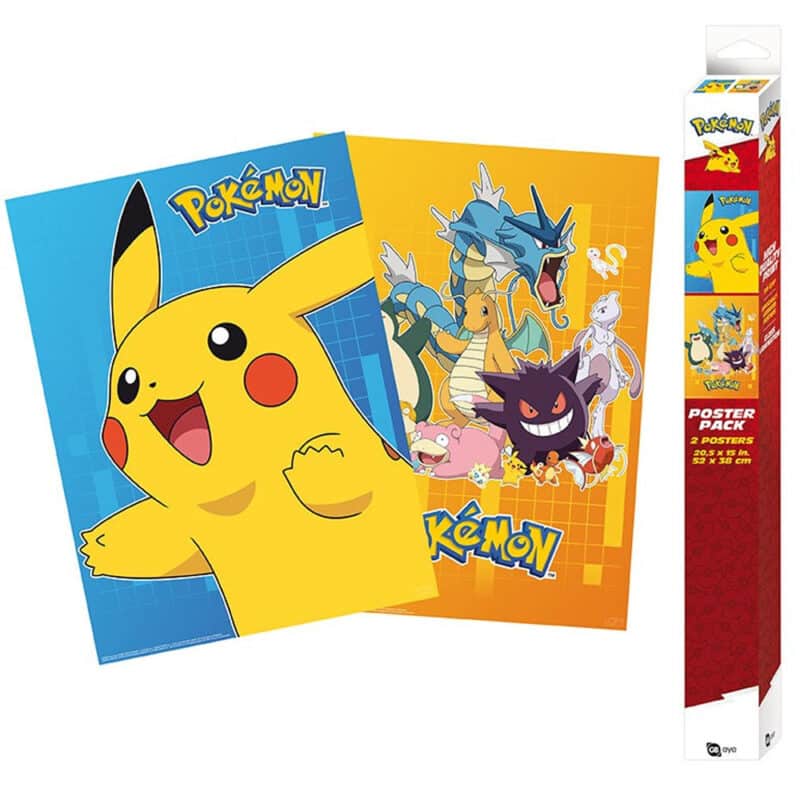 Pokemon Set Chibi Posters Colourful Characters