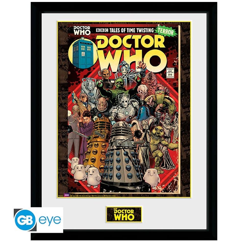Doctor Who framed print Vilains Comics