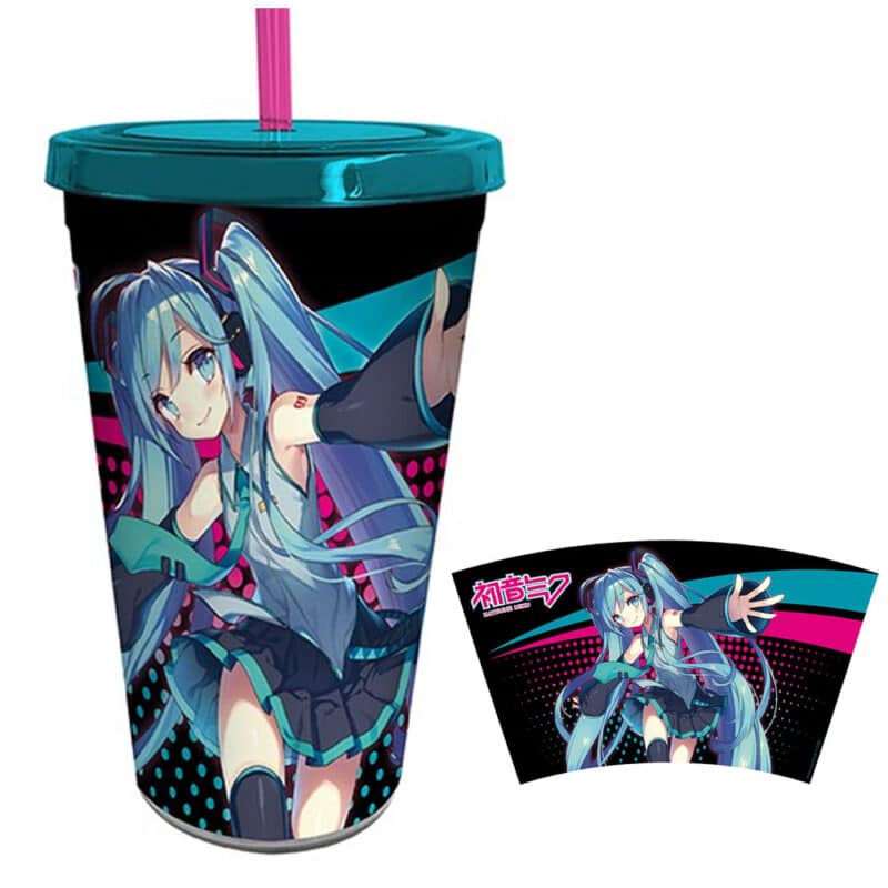 Hatsune Miku Tumbler with straw