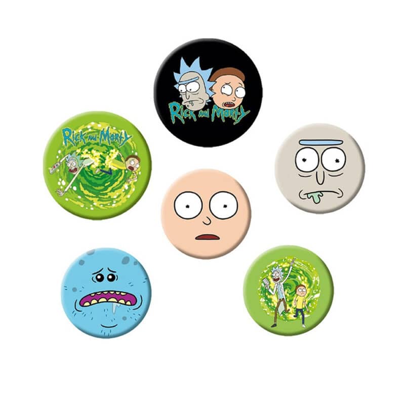 Rick Morty Badge Pack Characters