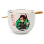 Demon Slayer Ramen Bowl with Chopsticks Tanjiro