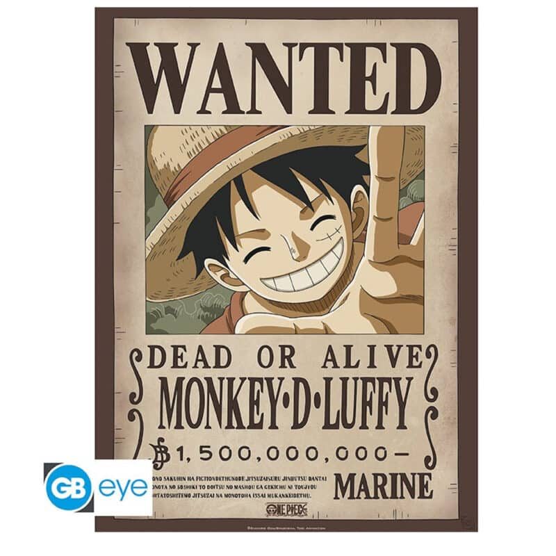 One Piece Set Chibi Posters Wanted Luffy Ace