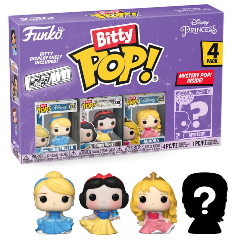 Funko Bitty Pop Disney Princess Mini Collectible Toys Cinderella Snow White Aurora and a mystery Bitty Pop figure