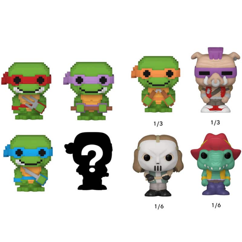 Funko Bitty Pop Teenage Mutant Ninja Turtles Mini Collectible Toys Bit Raphael Donatello Leonardo and a mystery figure