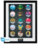 Pokemon framed print Pokeballs