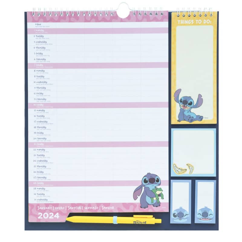 Stitch Monthly Planner Months Pen Note Pad