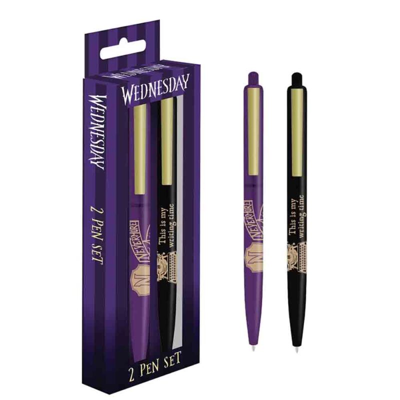 Wednesday Nevermore Set of Ballpoint Pens