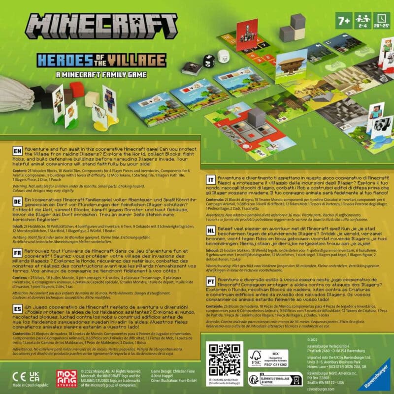 Minecraft Heroes of the Village Board Game