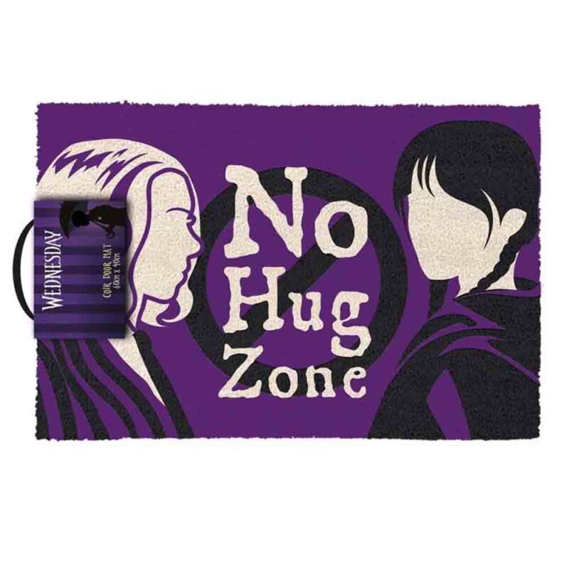 Wednesday No Hug Zone Doormat