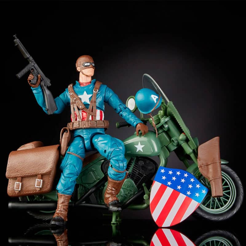 Marvel Legends Series Captain America Action Figure with Motorcycle