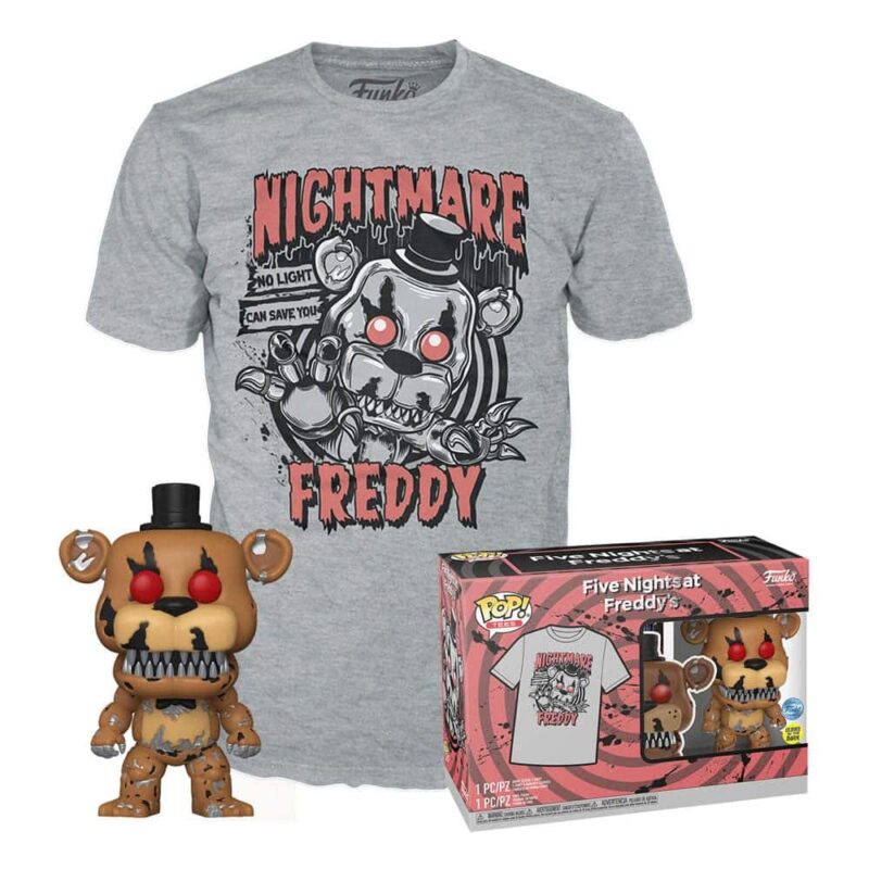Funko Pop Tee Box Five Nights at Freddys Nightmare Freddy GW Tee