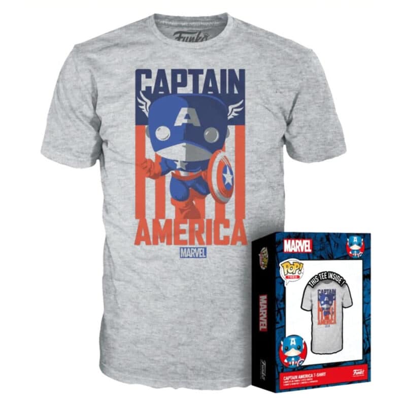 Marve POP Tees T Shirt Captain America