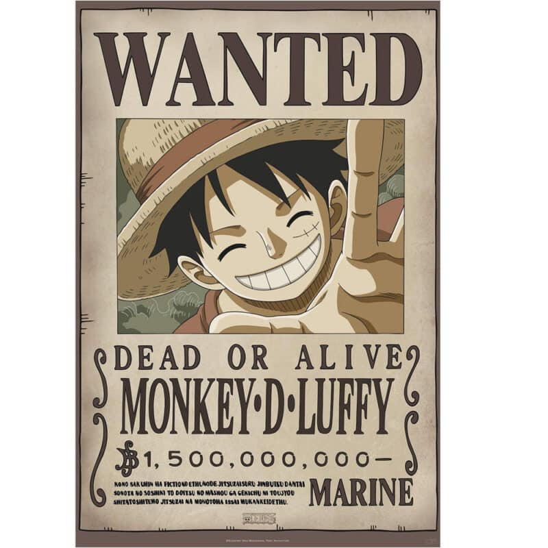 One Piece Poster Wanted Luffy New
