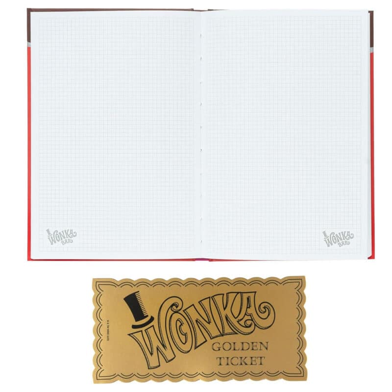 Willy Wonka notebook with bookmark