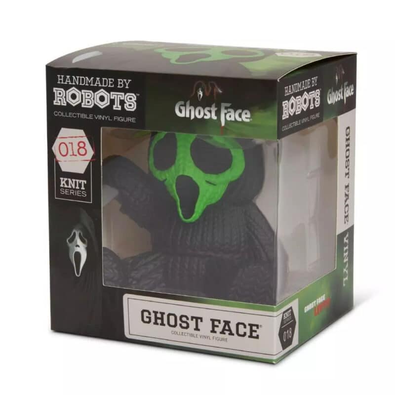 Handmade by Robots Knit Series Green Ghost Face Vinyl Figure