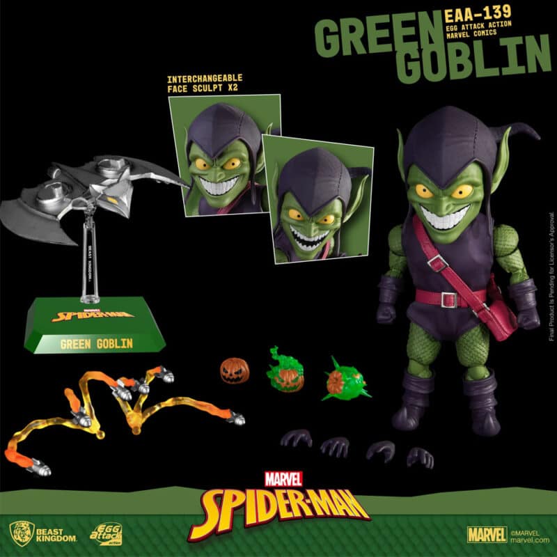 Marvel Comics Spider-Man: Green Goblin Egg Attack Action Figure