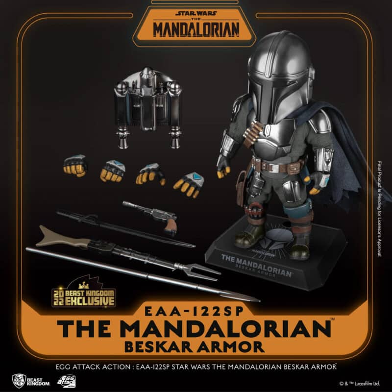 Star Wars: The Mandalorian - The Mandalorian (Beskar Armor) Egg Attack Action Figure