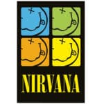 Nirvana Poster Smiley Squares