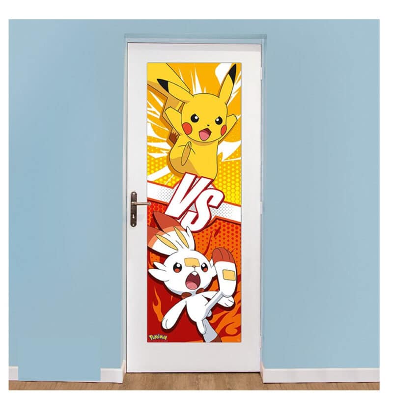 Pokemon door size poster Pikachu and Scorbunny