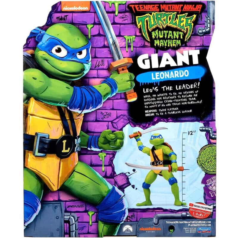 Teenage Mutant Ninja Turtles Mutant Mayhem Leonardo Giant Action Figure