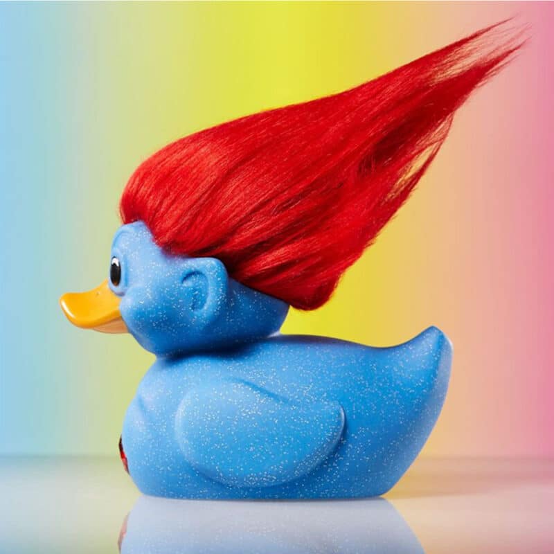 Trolls: Glitter Blue Troll (Blue with Red Hair) TUBBZ Collectible Rubber Duck (First Edition)