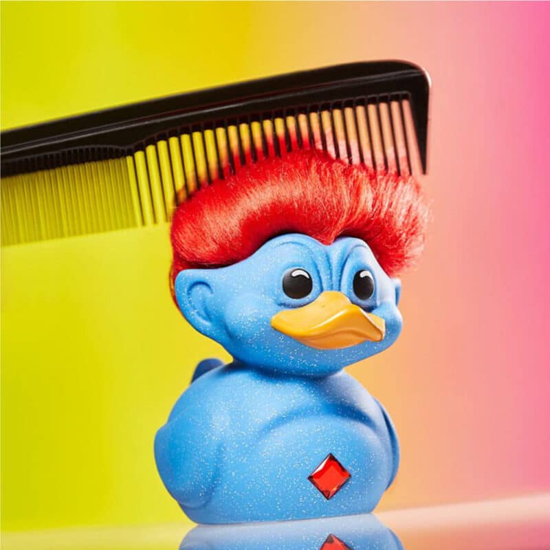 Trolls: Glitter Blue Troll (Blue with Red Hair) TUBBZ Collectible Rubber Duck (First Edition)