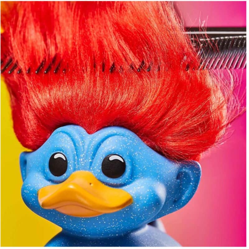 Trolls: Glitter Blue Troll (Blue with Red Hair) TUBBZ Collectible Rubber Duck (First Edition)