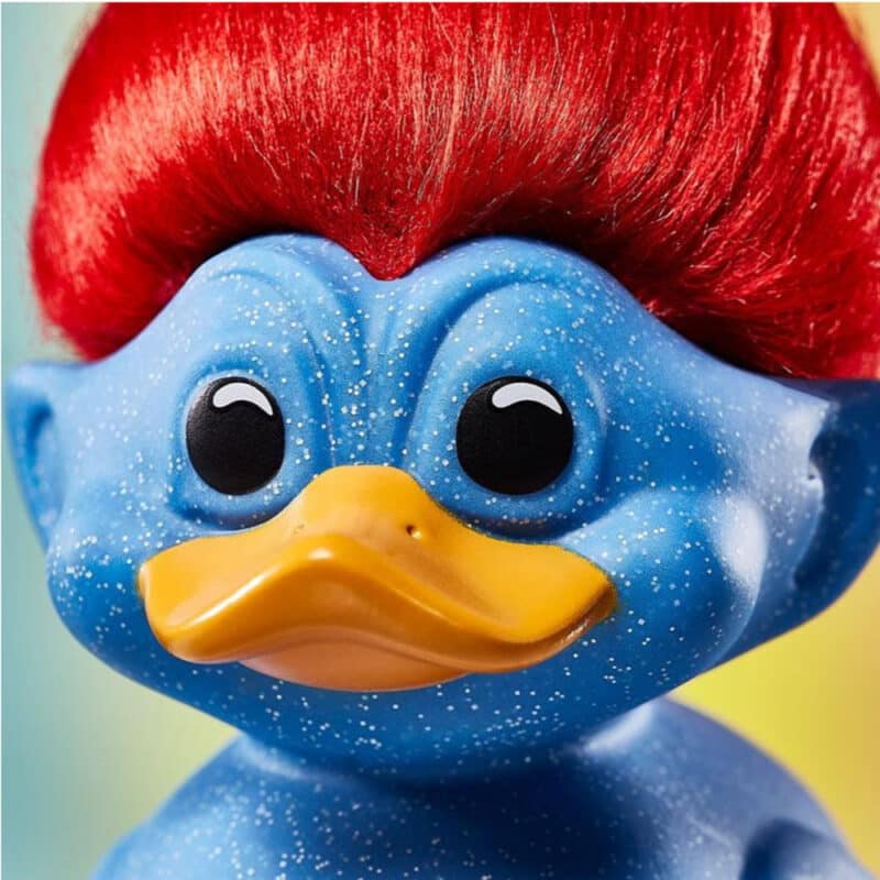 Trolls: Glitter Blue Troll (Blue with Red Hair) TUBBZ Collectible Rubber Duck (First Edition)