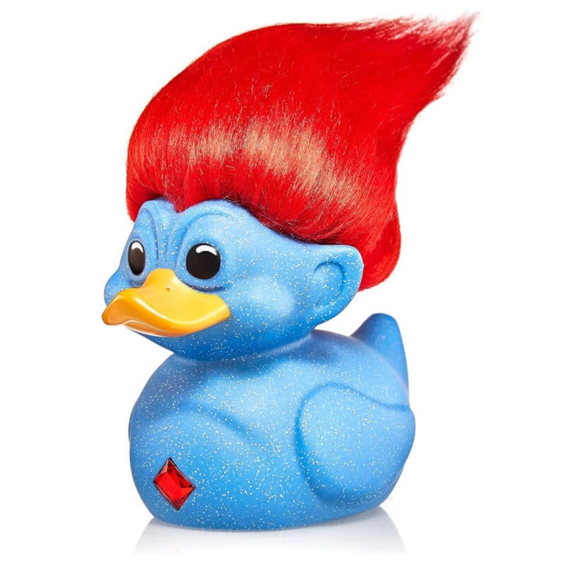 Trolls: Glitter Blue Troll (Blue with Red Hair) TUBBZ Collectible Rubber Duck (First Edition)