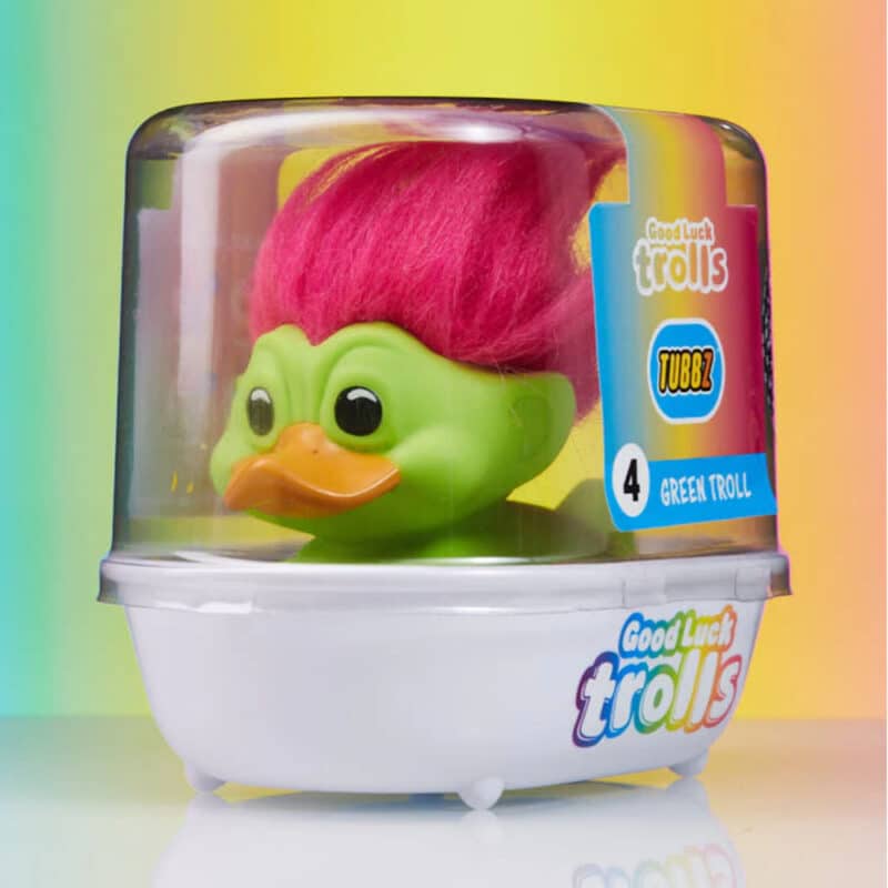 Trolls: Green Troll (Green with Pink Hair) TUBBZ Collectible Rubber Duck