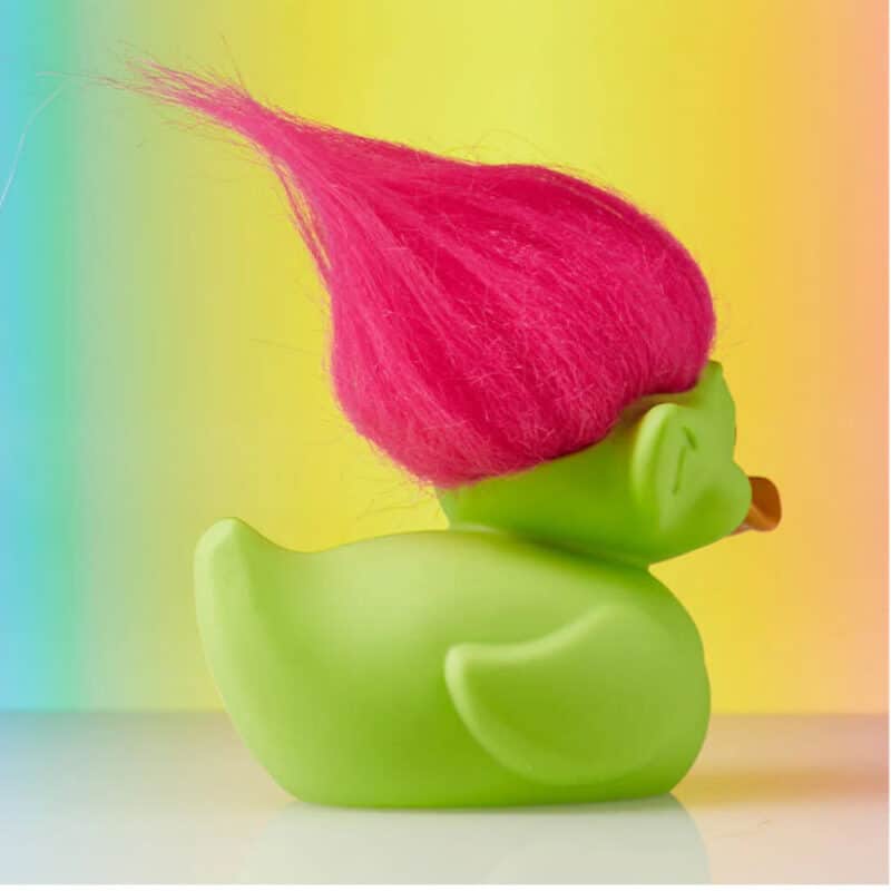 Trolls: Green Troll (Green with Pink Hair) TUBBZ Collectible Rubber Duck