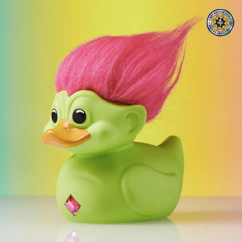 Trolls: Green Troll (Green with Pink Hair) TUBBZ Collectible Rubber Duck