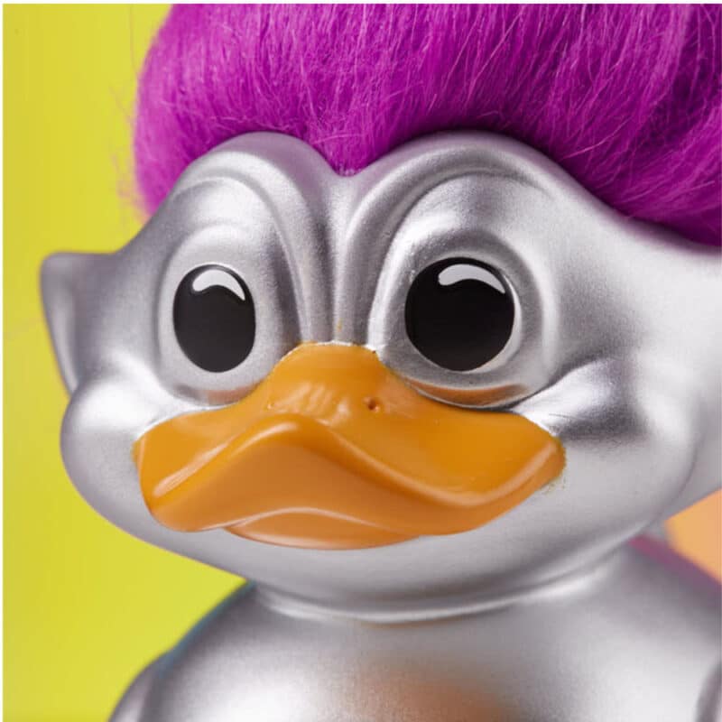 Trolls: Silver Troll (Silver with Purple Hair) TUBBZ Collectible Rubber Duck (First Edition)