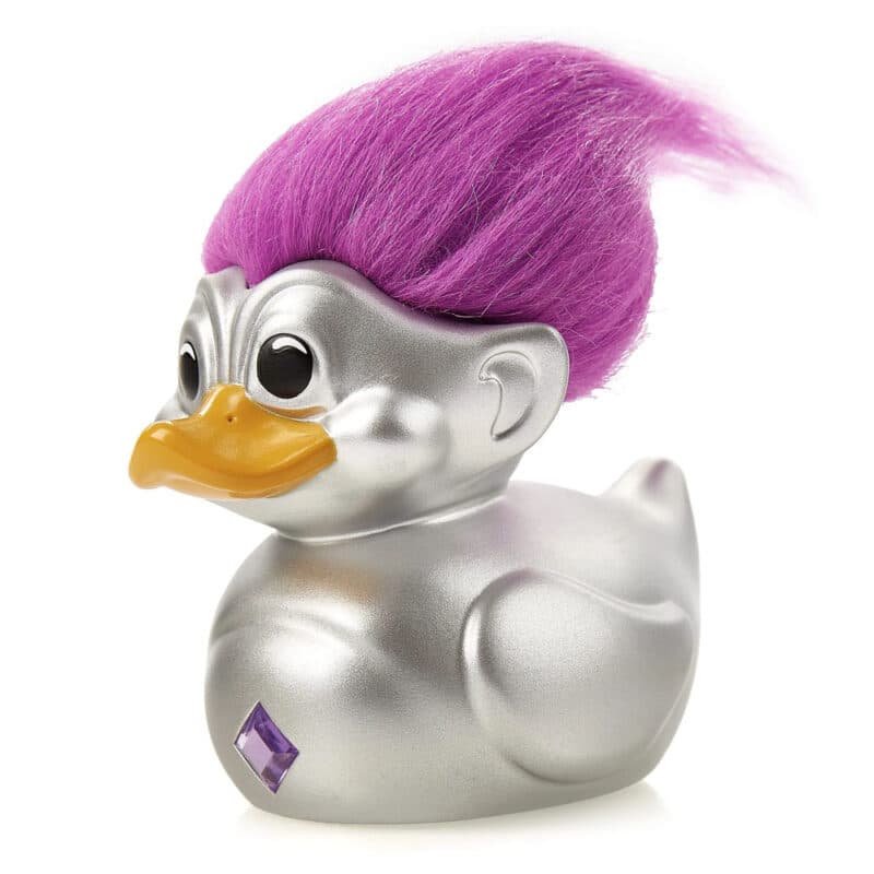 Trolls: Silver Troll (Silver with Purple Hair) TUBBZ Collectible Rubber Duck (First Edition)