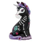 Sugarcorn Black Day of the Dead Skeleton Unicorn Figurine