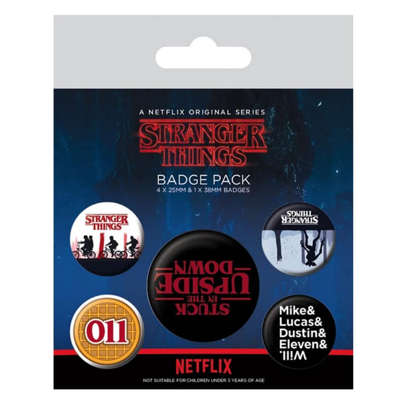 Stranger Things Badge Pack Upside Down
