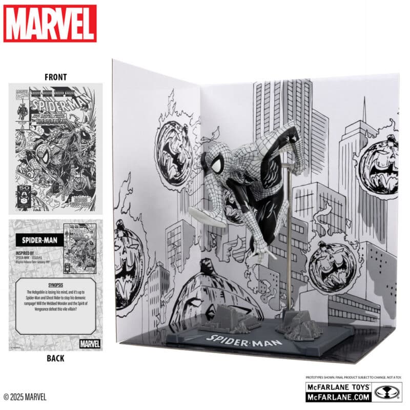 Marvel Spider-Man (Line Art) 1:10th Scale Collectible with Scene