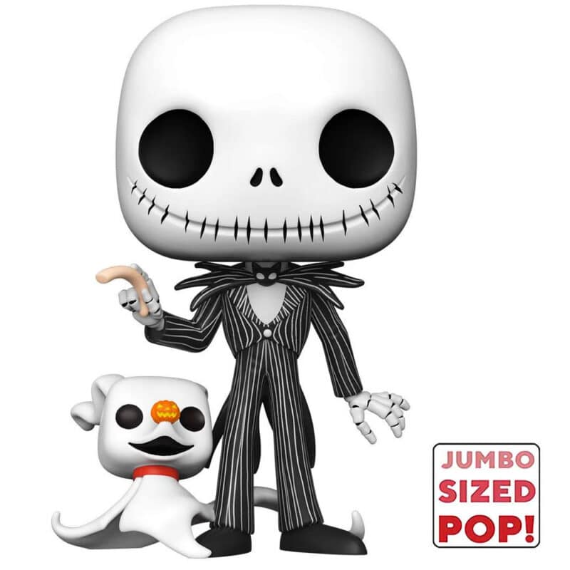 Funko Jumbo POP! Disney: The Nightmare Before Christmas – Jack Skellington with Zero