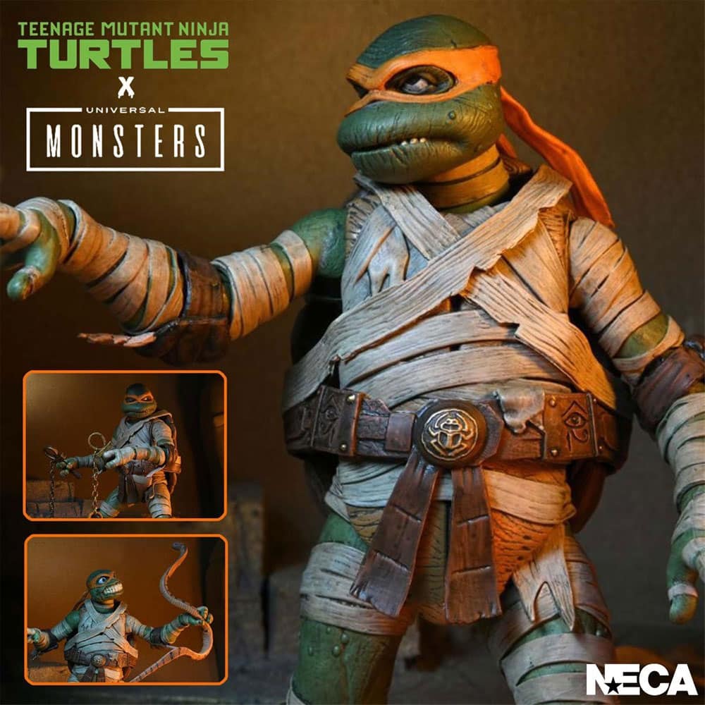 Universal Monsters x Teenage Mutant Ninja Turtles – Michelangelo as The Mummy Ultimate Figure